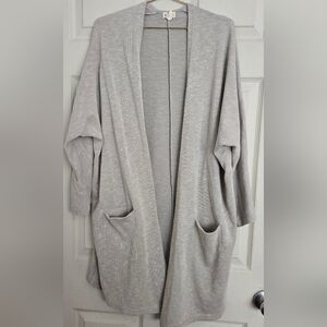 DONNI. Heather Gray Cozy Cardigan With Pockets